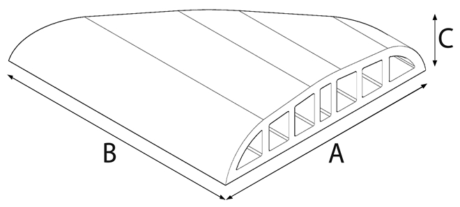 Double Nose Oval Coping Brick (Corner)