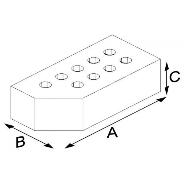 Flat Pressed Corner Brick (Cut)
