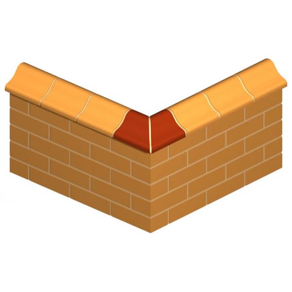 Oval Coping Brick 20 cm (Corner)