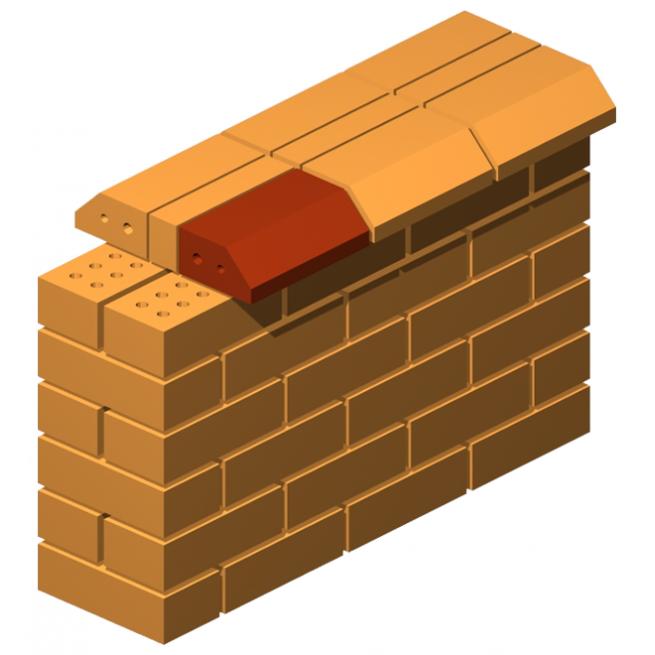 Angled Pressed Single Corner Brick (Thin) Straight