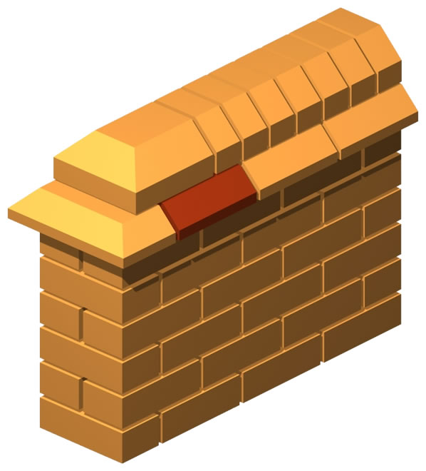 Angled Pressed Single Corner Brick (Thin)